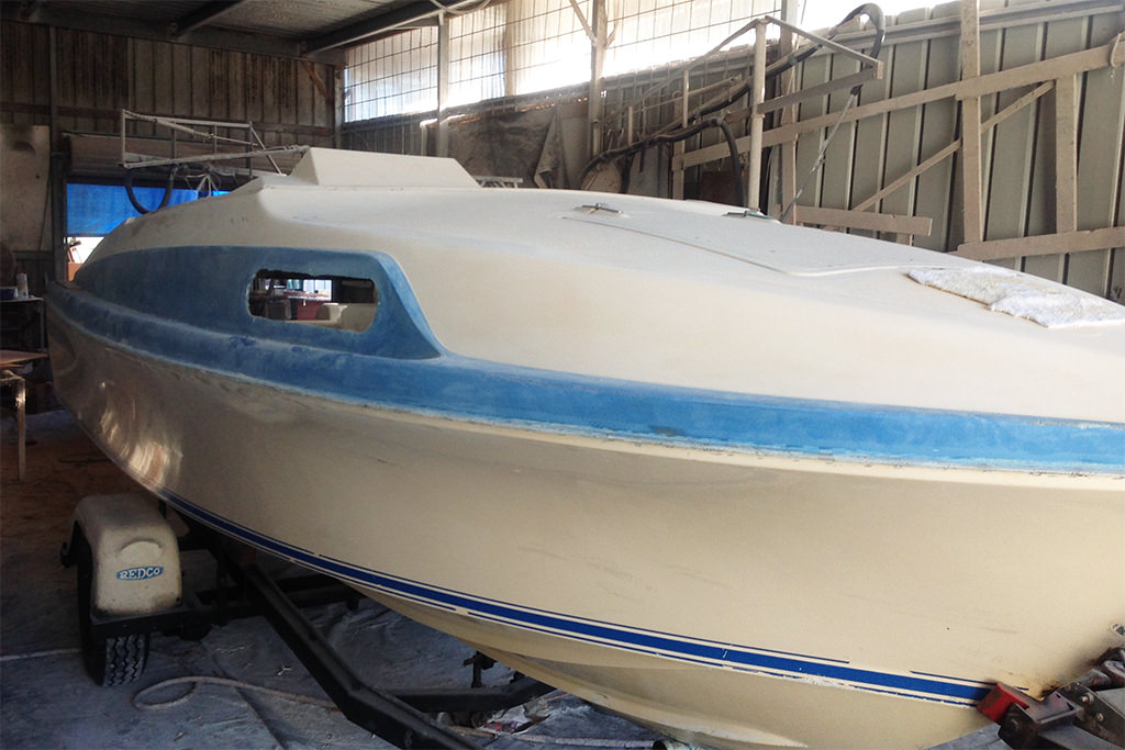 One of our boat repairs on the Sunshine Coast, Queensland.